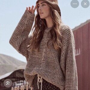 The GREAT Marled Oversized Wool Blend Sweater S